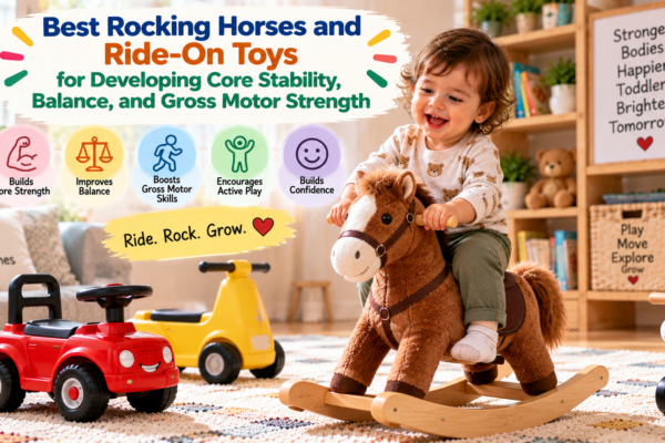 Best Rocking Horses and Ride-On Toys for developing core stability, balance, and gross motor strength